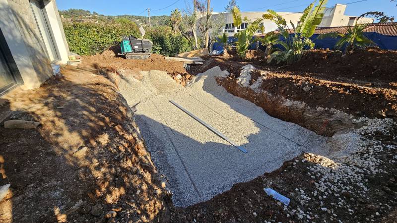 Fond de forme d'une piscine à Mougins