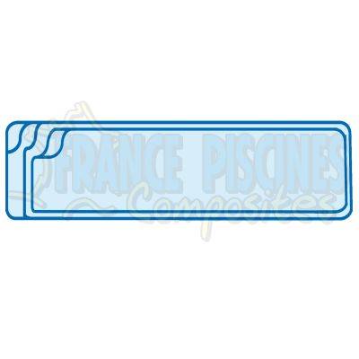 Piscine coque polyester modèle COULOIR DE NAGE